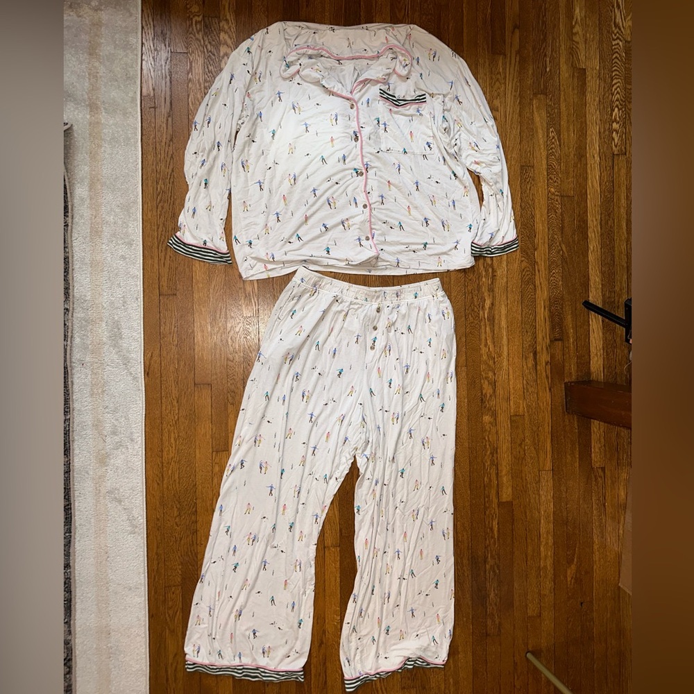 Women’s Anthropologie Ski Pattern Pajama Set